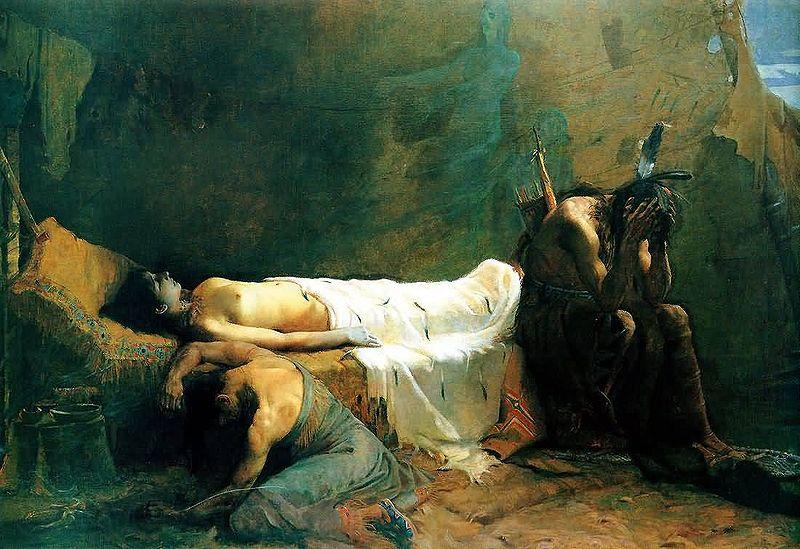 Homer Dodge Martin Death of Minnehaha Spain oil painting art